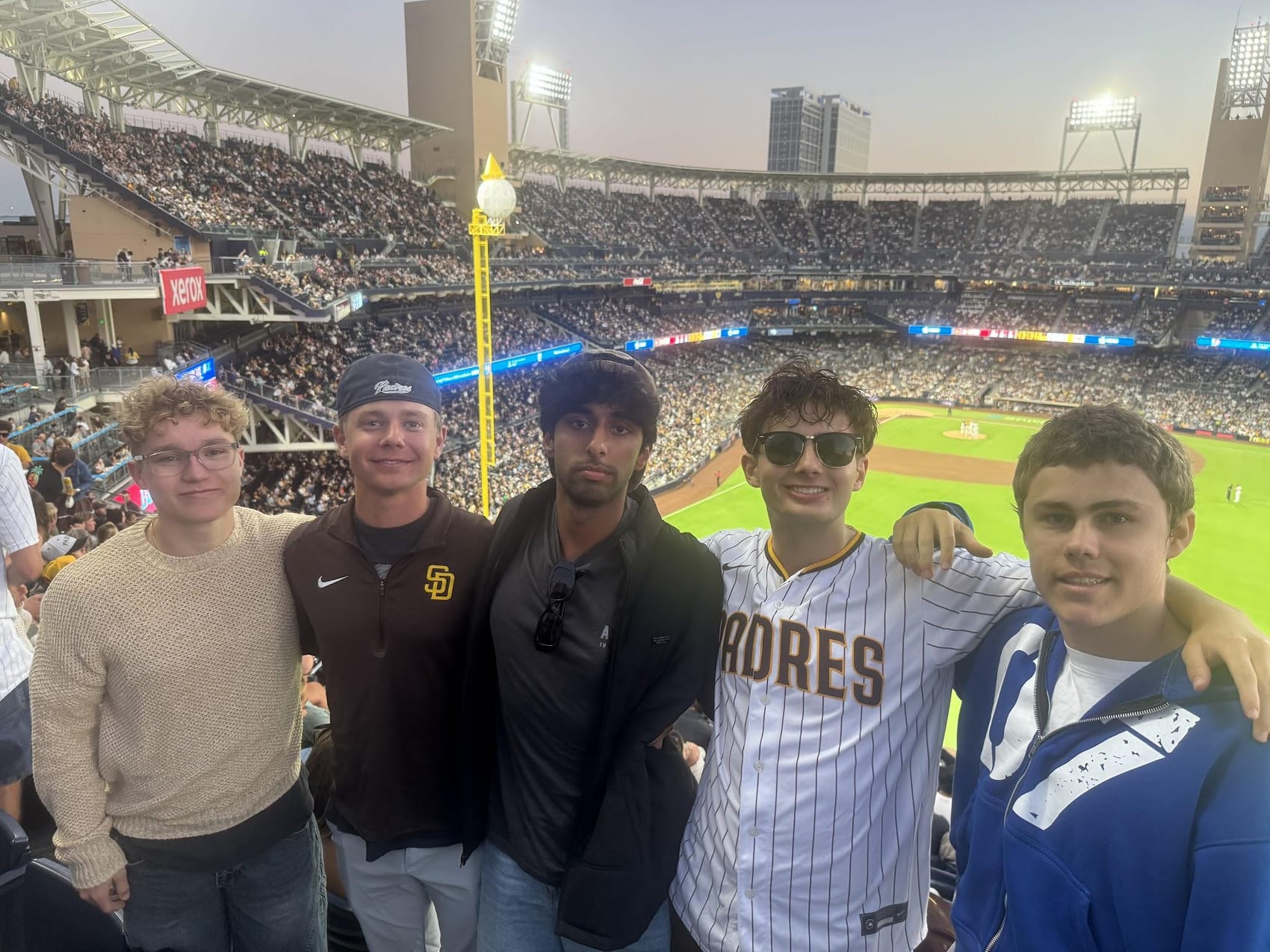 Hudson Pagni at a San Diego Padres game
